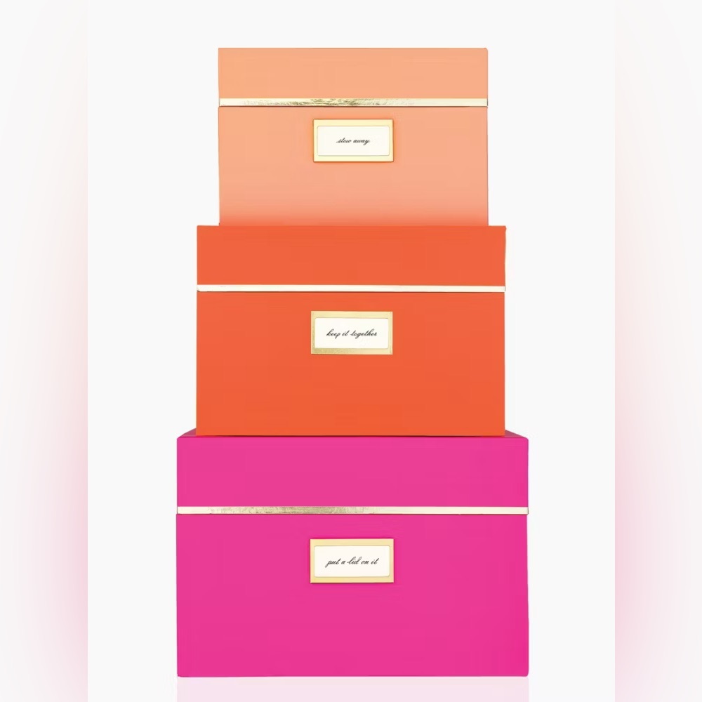 Kate spade storage box large size neon pink